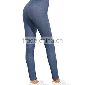 Sexy Tights Blue High Waist Yoga Workout Leggings Stretch Tights Pictures Of Women In Transparent For Girls thumbnail-4