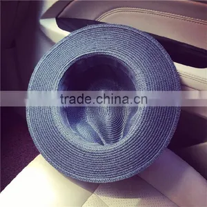 Metal Standard British Wind Spring/summer Days Pure Color Printing Letters Straw Hat Female Temperament Sunshade Little Hat thumbnail-4
