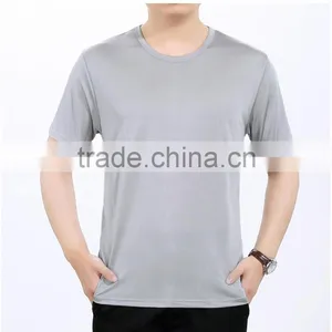 Promotional Low Price Summer Round Neck White 140g Polyester Cotton Blend Blank t Shirt Manufacturer Bangladesh thumbnail-2