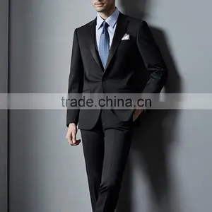 2015 Classic Style Bulk Wholesale Men's Wedding Suits Black Suit & Uniform for Business & Party thumbnail-3
