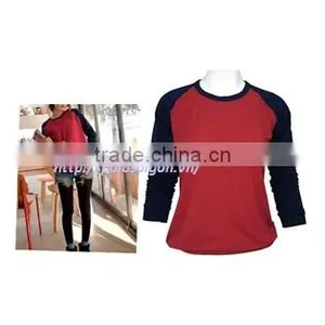 Women t - Shirt 3/4 Sleeve Raglan Baseball, 100% Cotton thumbnail-1