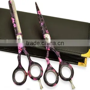 Hairdressing Scissors Set Black Pink thumbnail-1