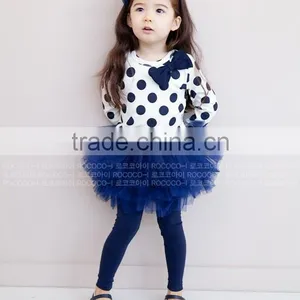 New Autumn Girls Clothing Sets Baby Girls Long Sleeve Polka Dots t Shirts+skirts-legging Baby Girls Outfits thumbnail-3