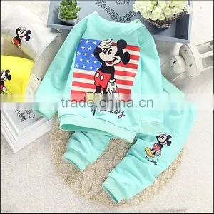 HOT SALE Spring Autumn Baby Boy Girls Print Cartoon Brand Character T-shirt+pants 2 Sets Kids Fashion Clothes Baby Sports Suits thumbnail-1