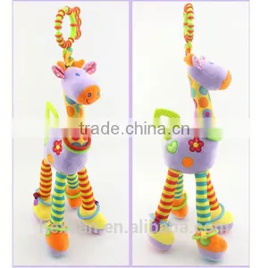 Baby Crib Stroller Rattle Plush Toy Plush Newborn Baby Hanging Ring Bell for Bed thumbnail-2