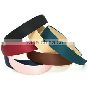 Fashion Colorful Plastic Headband Satin thumbnail-2