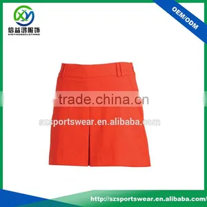 Blank Design Polyester Lady Orange Color Sport Short Skort Wholesale thumbnail-1