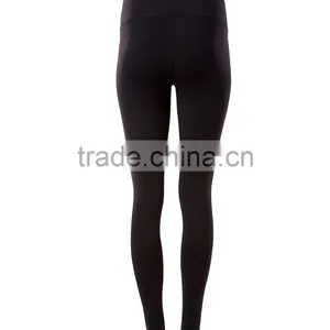 OEM Fitness Women Compression Yoga Wear Moto Sport Ladies Tights Black Leggings thumbnail-3