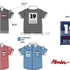 Wholesale Custom Fancy Boys Casual Shirt Checked Designs Shirt for Small Boys thumbnail-2