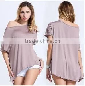 Foreign Trade New Tops 2017 ms Hot Style in Europe and America is Irregular Short Sleeve T-shirt Dress thumbnail-2