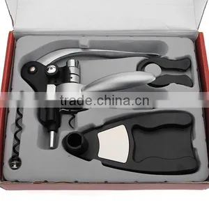 Rabbit Shape Red Wine Opener Tool Kit Cork Bottle Tire Corkscrew Collar Pourer Gift Set With Bo Wine Accessory thumbnail-1