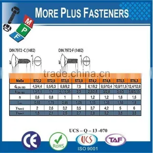 Made in Taiwan ISO 1482c BS 4174 Slotted Countersunk Head Tapping Screws thumbnail-5