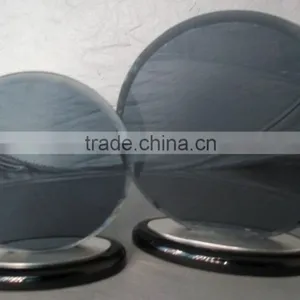 Wooden Base Round Crystal Glass Award Trophy thumbnail-1
