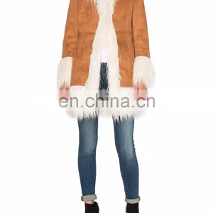 Lady's Most Fashion Lady Suede Fur Coat thumbnail-4