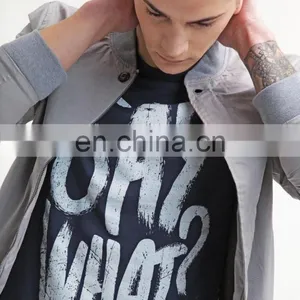 China Maufacturer Men Apparel Custom Tall t Shirts T-shirts Screen Printing in Front Wholesale thumbnail-4