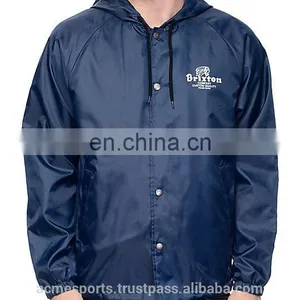 Coach Jackets - New Design Black Men Coach Jacket With Side Pocket 2017 thumbnail-3