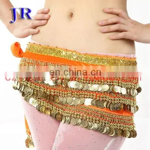 Y-2003 Egyptian Velvet Fabric Gold Coins Belly Dance Hip Scarf thumbnail-5