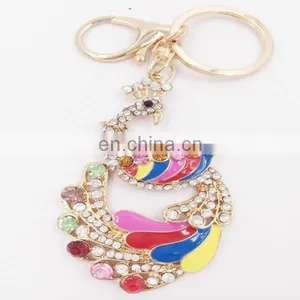 Colorful Flower Keychain Rainbow Charm Pendant Key Chain Key Holder Jewelry For Women thumbnail-1