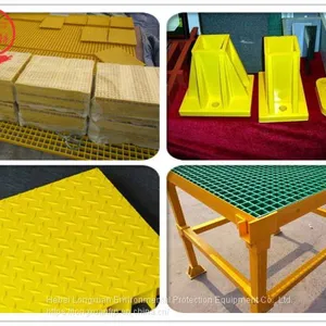 Industrial Plastic Grate Sheet Fiberglass Deck Grating High Strength thumbnail-2