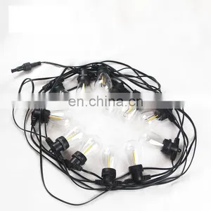 Waterproof Outdoor Custom 48ft 15 Sockets S14 Party Edison Bulb Patio Led String Lights Without Hanging Wire thumbnail-5