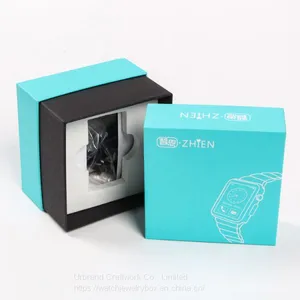 OEM Rigid Blue Color Paper Watch Box Cardboard Watch Gift Box With Custom Printing Logo With Cheap Price thumbnail-1