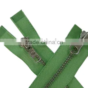 High Quality No.5 Double Slider Brass Metal Zipper for Sale thumbnail-1