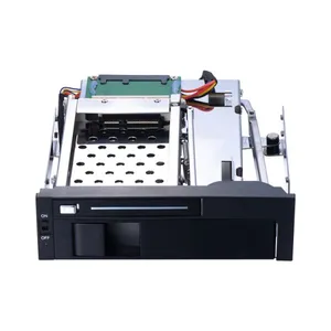 Unestech 2.5+3.5in SATA Tray-less SSD Hdd Mobile Rack for 5.25in Optcial Drive Enclosure thumbnail-1