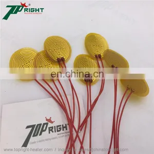 Round Customized Electric Heating Element Thick Film Heater in Polyamide thumbnail-2