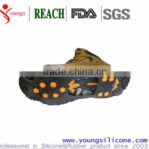 Hot Sale Factory Price Natural Rubber Slip Resistant Rubber Sole Shoe Ice Cleats Grips Rubber Shoes Cover Anti-slip Ice Cleats Quality Choice thumbnail-2