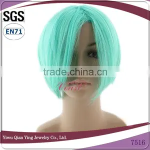 Cheap Beauty Bright Blue Fashion Short Synthetic Bob Cosplay Wig thumbnail-1