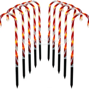 UL Listed 8 Modes Flash End-to-End Plug in Waterproof Candy Cane Fairy Stick Lights for Patio 20inch thumbnail-1