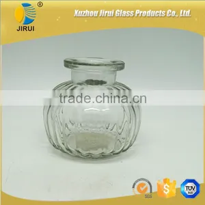 Clear Glass Candle Holder Pumpkin Shaped thumbnail-5