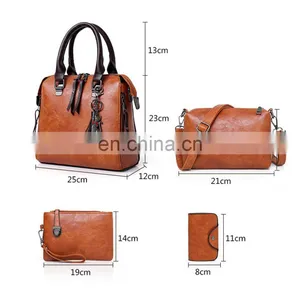 Hot Selling Luxury Women, Bag Handbags Pu Leather Handbag Lady 4 Pieces One Set Shoulder Bags Designer Tote Bag/ thumbnail-5