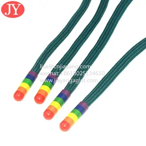 Rainbow Color Plastic Aglet for Shoelace Round Nylon Lace With ABS Plastic Aglet Tips Hoodies Aglet End thumbnail-5