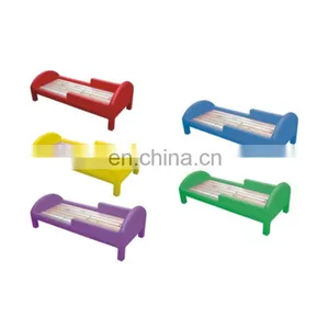 2020 New Preschool Injection Nursery Cot Stackable Sleeping Plastic Child Bed thumbnail-1