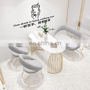 Nordic Leisure Style Salon Equipment Leather Sofa Hotel Chairs for Hotel Living Room Furniture thumbnail-4