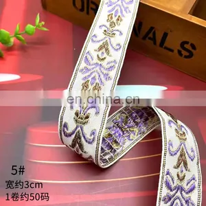 Jacquard Ribbon DIY Ethnic Lace Wholesale 50yards/rolls thumbnail-4