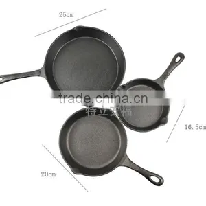 TRIONFO Pre-seasoned Cast Iron Frying Pan With Long Handle thumbnail-2