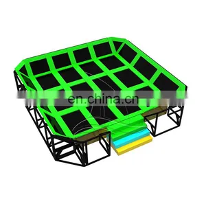 Amusement Factory Price Stock Indoor Combination Climbing Jumping 100 SQM Bungee Trampoline For Sale thumbnail-4