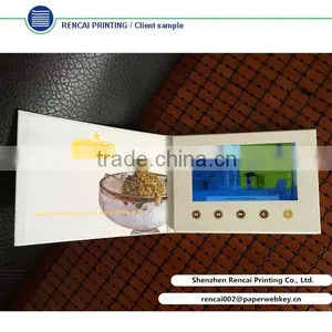 2016 China New Business Gift Paper Crafts Invitation Card 7 Inches Lcd Video Brochure thumbnail-2