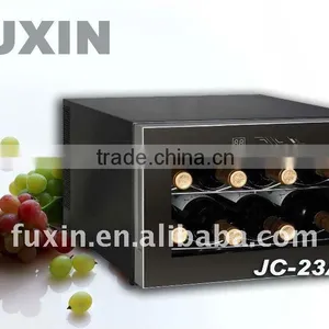 FUXIN:JC-23AKT.Table Wine Fridge / Thermoelectric Wine Chiller With 8Bottles/Glass Door Fridge. thumbnail-1