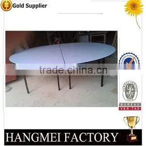 Durable Round Wooden Banquet Folding Tables For Sale thumbnail-1