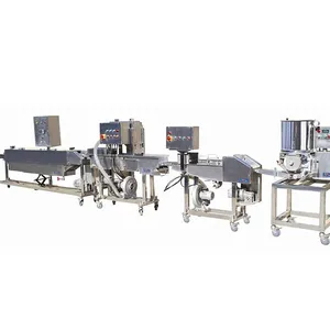 Production Line for Forming, Coating With Batter, Coating With Flour, and Frying Meat Patties thumbnail-1