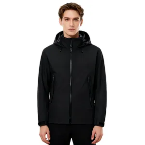 Waterproof Outdoor Raincoat for Men and Women, Autumn and Winter Coat, Long Sleeved Heat Sealed Single-layer Windbreaker Jacket thumbnail-3