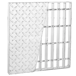 Hot-dip Galvanized Steel Grating for Ground Surfaces and Trenches, Serrated Surface Grating Bars thumbnail-1