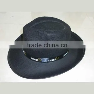Wholesale Custom Cowboy Hat Non-woven Funny Party Hat With Wide Brim Black Silk Band Party Favors Cowboy Hats thumbnail-6