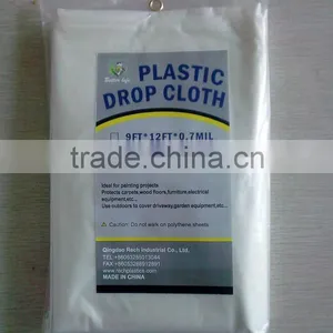 LDPE Clear Plastic Drop Cloth thumbnail-1