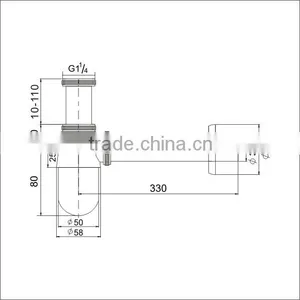 Lastest Arrival Brass Sink Bottle Trap Chrome Plated Waste Siphon Basin Accessories(J281) thumbnail-2