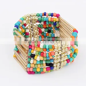 2016 Trending Products Gold Jewelry Small Beads Layered Women Bracelets thumbnail-3
