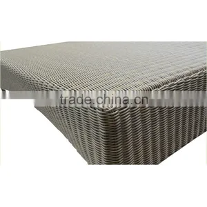 Outdoor Rattan Furniture Wicker Chaise Lounge Chair Pool Two Seat Sofa Lounge Chair Wheels thumbnail-6
